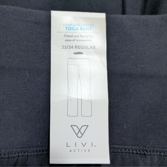 Livi Active Lane Bryant Yoga Pants Womens 22/24 Reg Black Workout Athleasure NEW - Picture 5 of 7